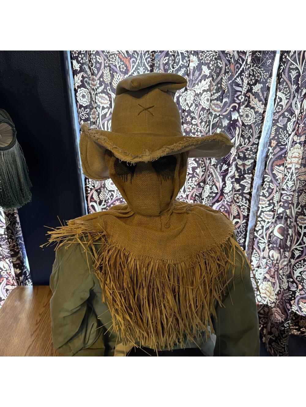 Spirit Halloween Sitting Scarecrow Animatronic Candy Bowl